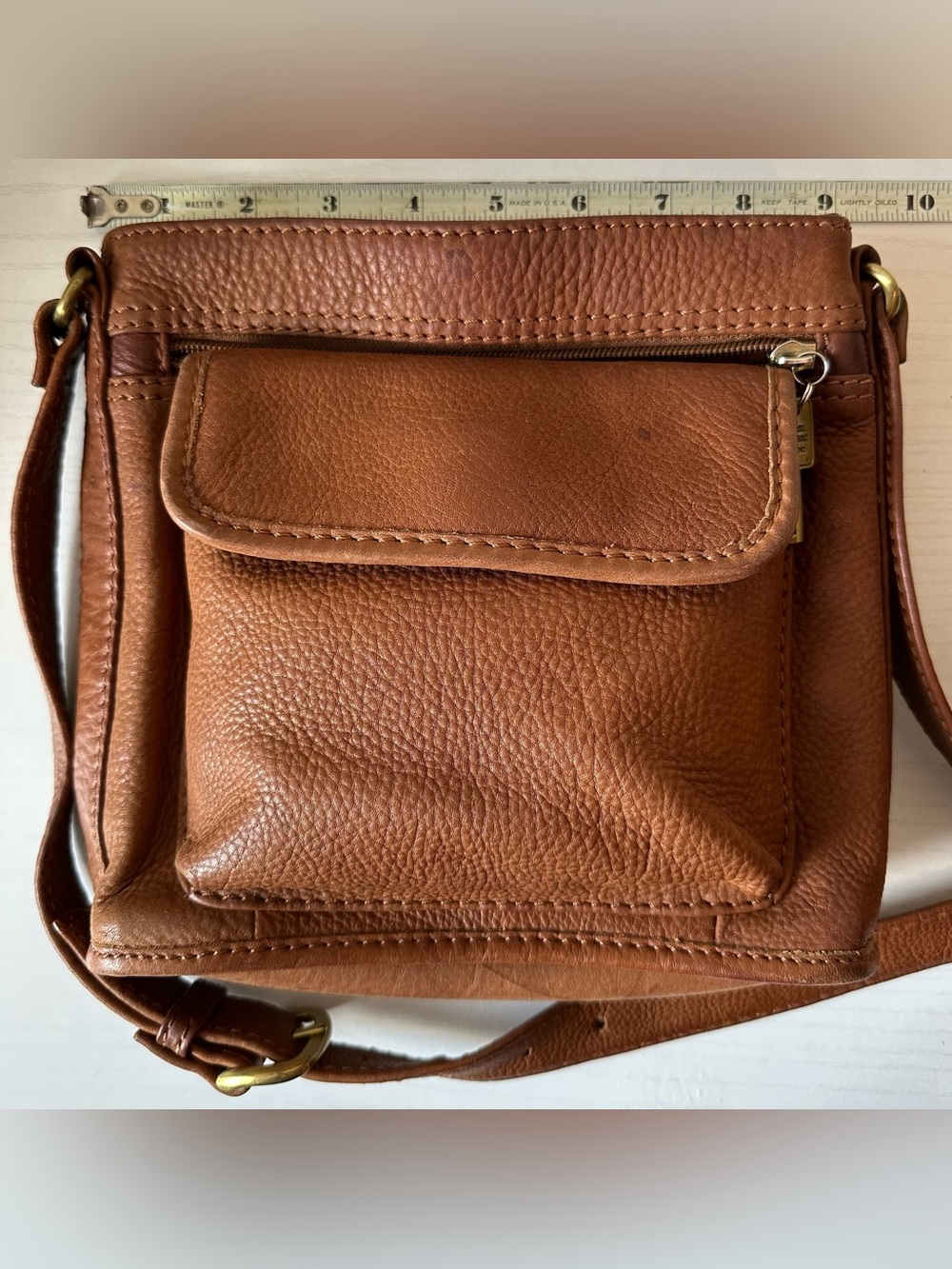 Fossil Brown Leather Crossbody Shoulder Bag